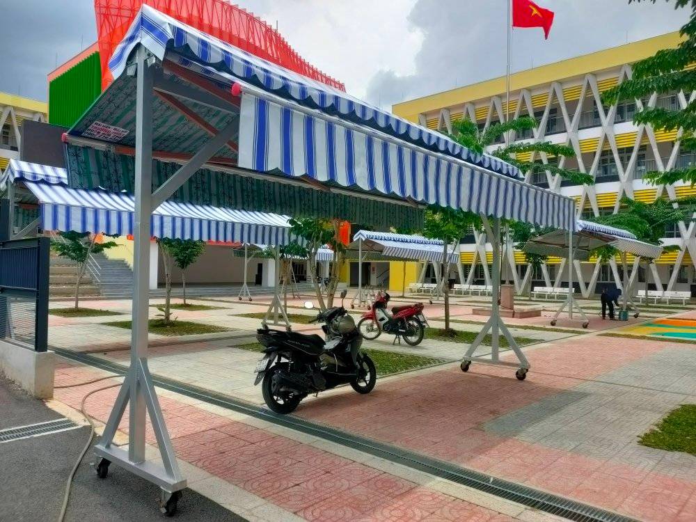 Dịch vụ sửa mái hiên. mái che. mái xếp. mái kéo di động giá rẻ tại dĩ an Bình Dương